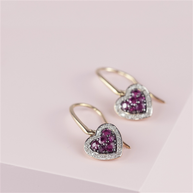 ruby and diamond gold necklace