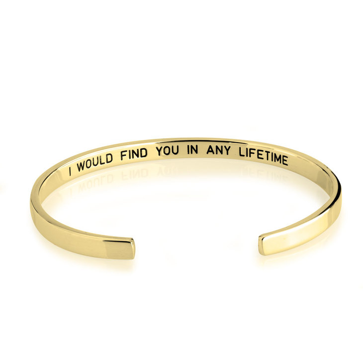 secret love message gold bracelet