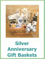 silver anniversary gift baskets