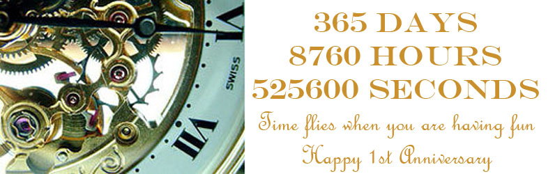 1st anniversary present clocks