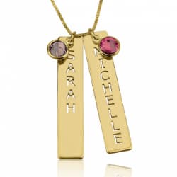 couples personalized gold names necklace