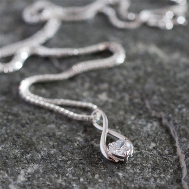 White Gold Infinity Necklace
