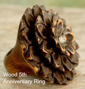 lotus design wood ring