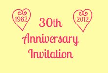 30th anniversary invitations